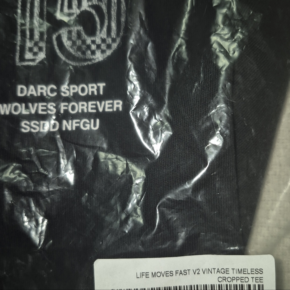 Darc Sport Black Cropped Tee Dead Stock